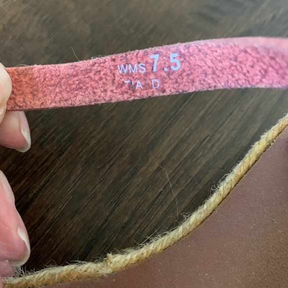 ❤️Orange Strappy Sandal Flats 7.5 - Picture 4 of 5